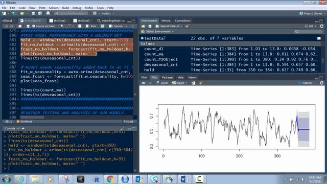 ARIMA Forecasting in R Part 5 - Testing the ARIMA Model with a Holdout Set and Seasonality смотреть онлайн