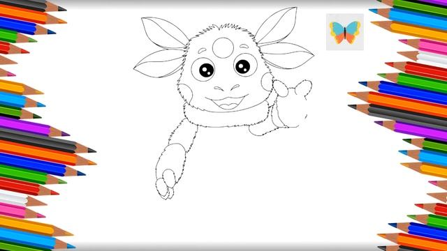 Лунтик | Рисуем Приветливого Лунтика | Учимся рисовать Раскраски для Детей KidsColoring смотреть онлайн