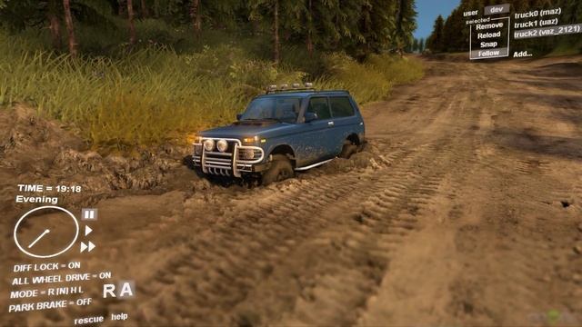 SpinTires Lada Niva VAZ-2121 Tuning Style Off Road -Gameplay-