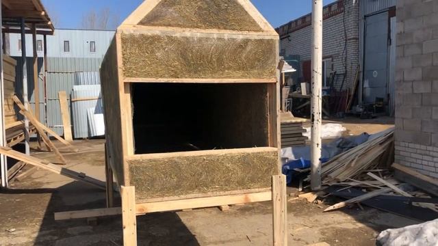 Курятник зимний из соломенных панелей смотреть онлайн