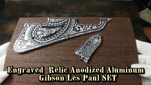 Gibson Les Paul Pickguard & Truss Rod Cover SET Black Paisley Engraved Aluminum Scratch Plate Uniqu смотреть онлайн
