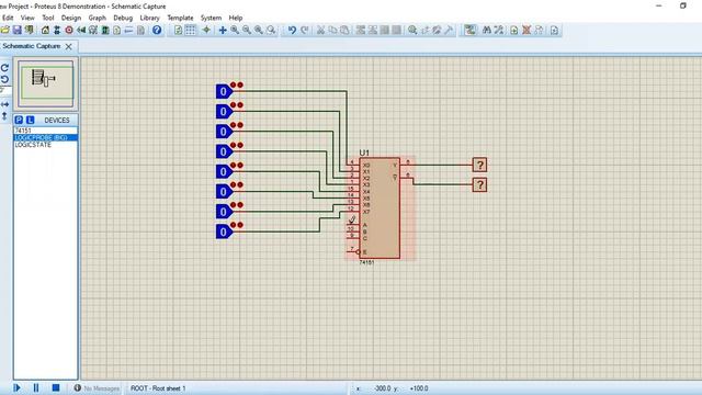 Simulasi Multiplexer In Proteus
