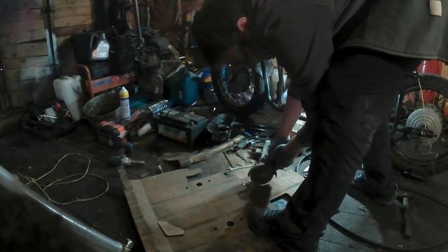 Двигатель от мотоблока на раму Урал или Днепр Часть 2. смотреть онлайн