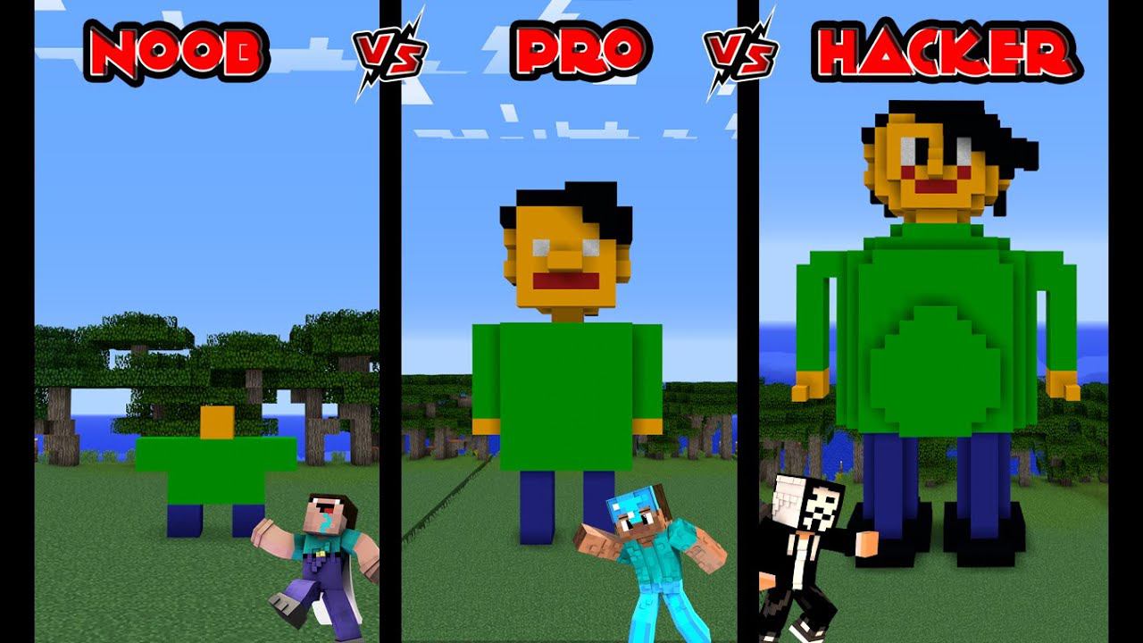 Minecraft Battle: NOOB vs PRO vs HACKER: BUILD BIG MAN CHALLENGE in Minecraft 13+ смотреть онлайн