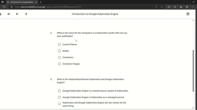 Introduction to Google Kubernetes Engine Quiz Answers| Getting Started with Google Kubernetes Engin смотреть онлайн