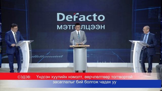 Дефакто Мэтгэлцээн (ҮХ-ийн нэмэлт, өөрчлөлтөөр тогтвортой засаглалыг бий болгож чадах уу) смотреть онлайн