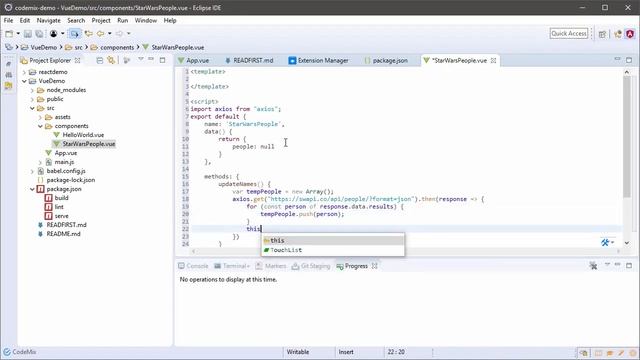 Tutorial en Español - Vue.js App en Eclipse IDE смотреть онлайн
