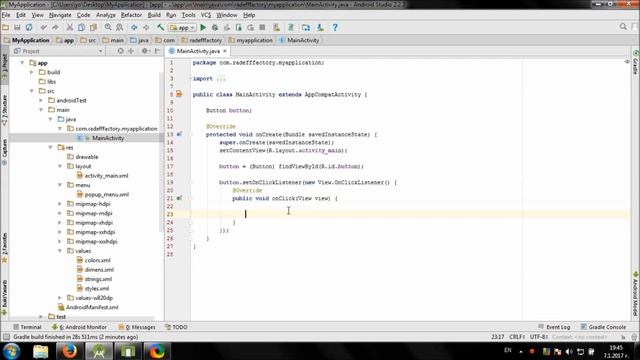Create Popup Menu in Android Studio смотреть онлайн