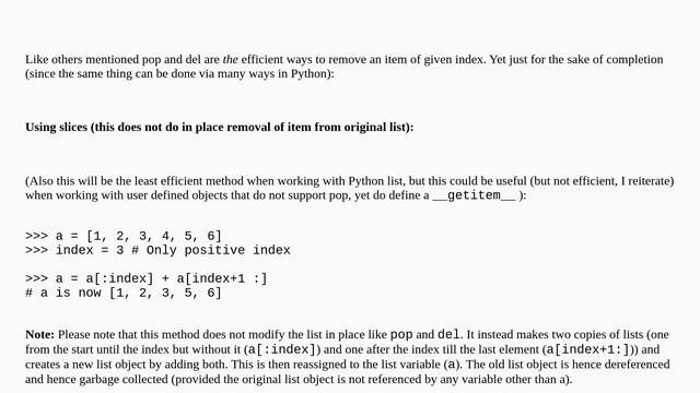 How to remove an element from a list by index смотреть онлайн