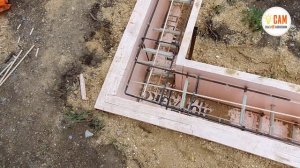 Как вязать (соединять) углы стеклопластиковой композитной арматуры в ленточном фундаменте.