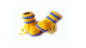 Пинетки спицами узор кукуруза Василиса