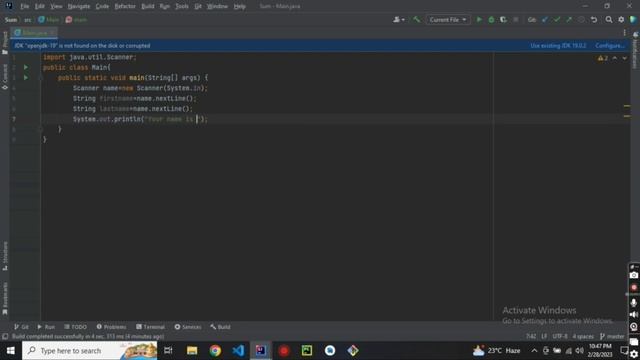 Java practice Question : Take name and last name of the user as input and print in Java. | Swami ji смотреть онлайн