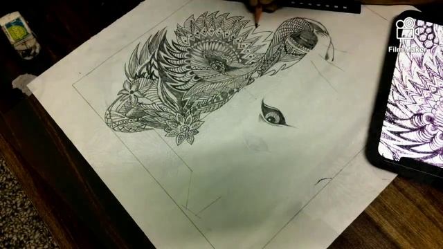 ABSTRACT WOLF SKETCH | TIMELAPSE | смотреть онлайн