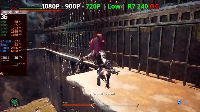 Darksiders 3/III | Amd Radeon R7 240 | 1080P - 900P - 720P | Low смотреть онлайн