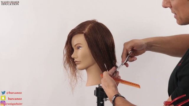How To Cut Asymmetrical Bob Carre Step By Step Easy Tutorial,short Bob Haircut #bobhaircut