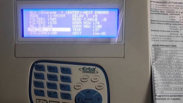 Glucose Test Parameter Programming in Semiautomatic Biochemistry analyser GOD-POD Method смотреть онлайн