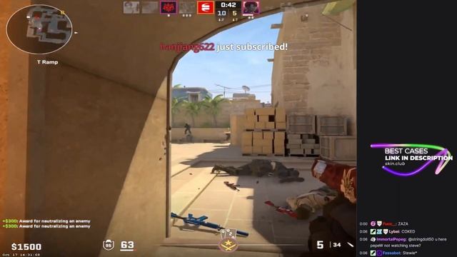 chat reacts to s1mple crazy 1vs4 clutch! - CS2 смотреть онлайн