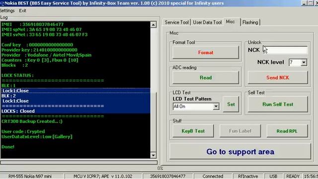Ввод NCK кода с помощью BB5 Easy Service Tool смотреть онлайн