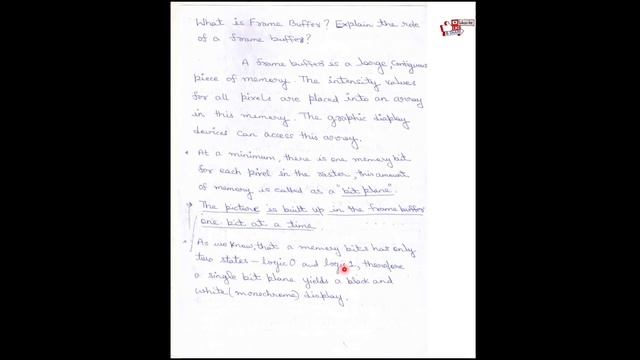 Frame Buffer in Computer Graphics ,frame buffer in computer graphics in Hindi Lecture 10 смотреть онлайн