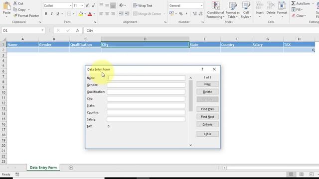 How to Create a Data Entry Form without VBA - No Macro Required смотреть онлайн
