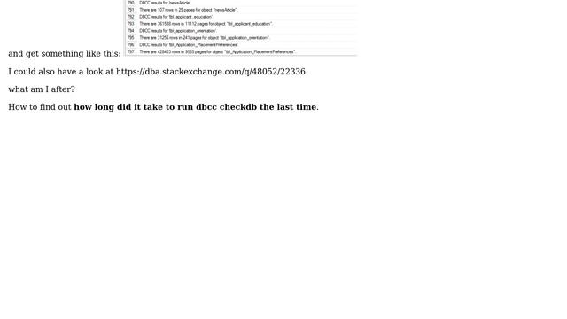 Databases: How to find out how long the last DBCC checkdb took to complete? (2 Solutions!!) смотреть онлайн