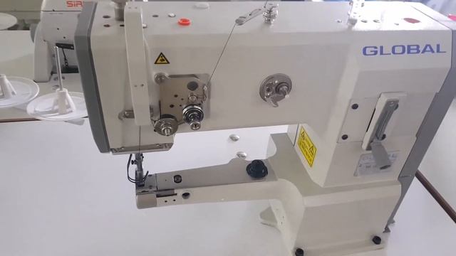 Masina de cusut materiale groase Global VF 1335 LH in timpul coaserii - Goodstyle SRL смотреть онлайн