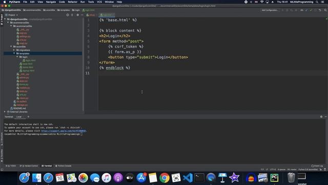 Login Logout and User Authentication in Django Tutorial | Django Ecommerce Site | MLittleProgrammin смотреть онлайн