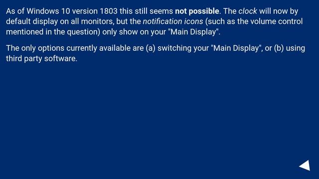 Windows 10 - Put Clock and Audio Icon on All Monitors смотреть онлайн