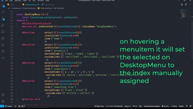 Dropdown Menu React -Part 1(for desktop) смотреть онлайн