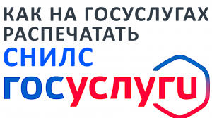 Как на госуслугах распечатать снилс