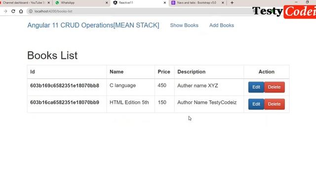 Angular 11 CRUD Application Using MEAN Stack,angular CRUD Example, Angular crud project #Testycodei смотреть онлайн