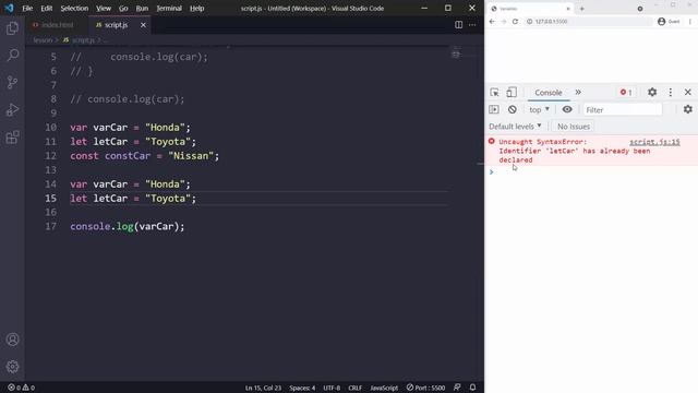 Var Let Const - Which one to use? - JavaScript in Sinhala смотреть онлайн