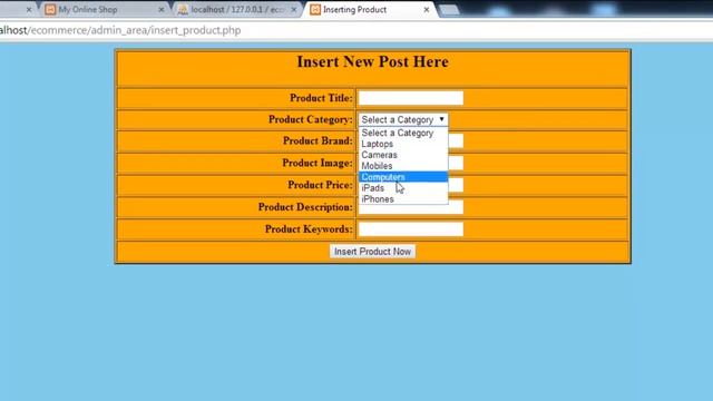 E Commerce Website in PHP & MySQL Part 14 Insert product смотреть онлайн