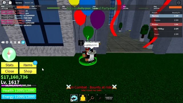 Buying the new party hat | Roblox Blox Fruits смотреть онлайн