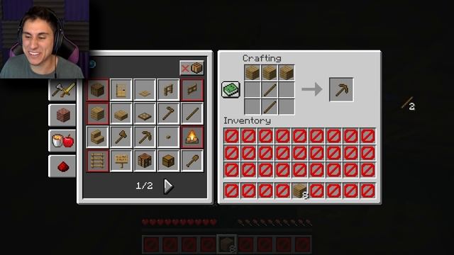 Minecraft Hardcore With ONE INVENTORY SLOT! смотреть онлайн