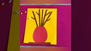 Аппликация "Верба в вазе"