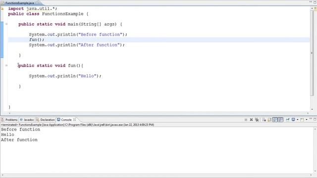 Writing and Calling Static Function in Java смотреть онлайн