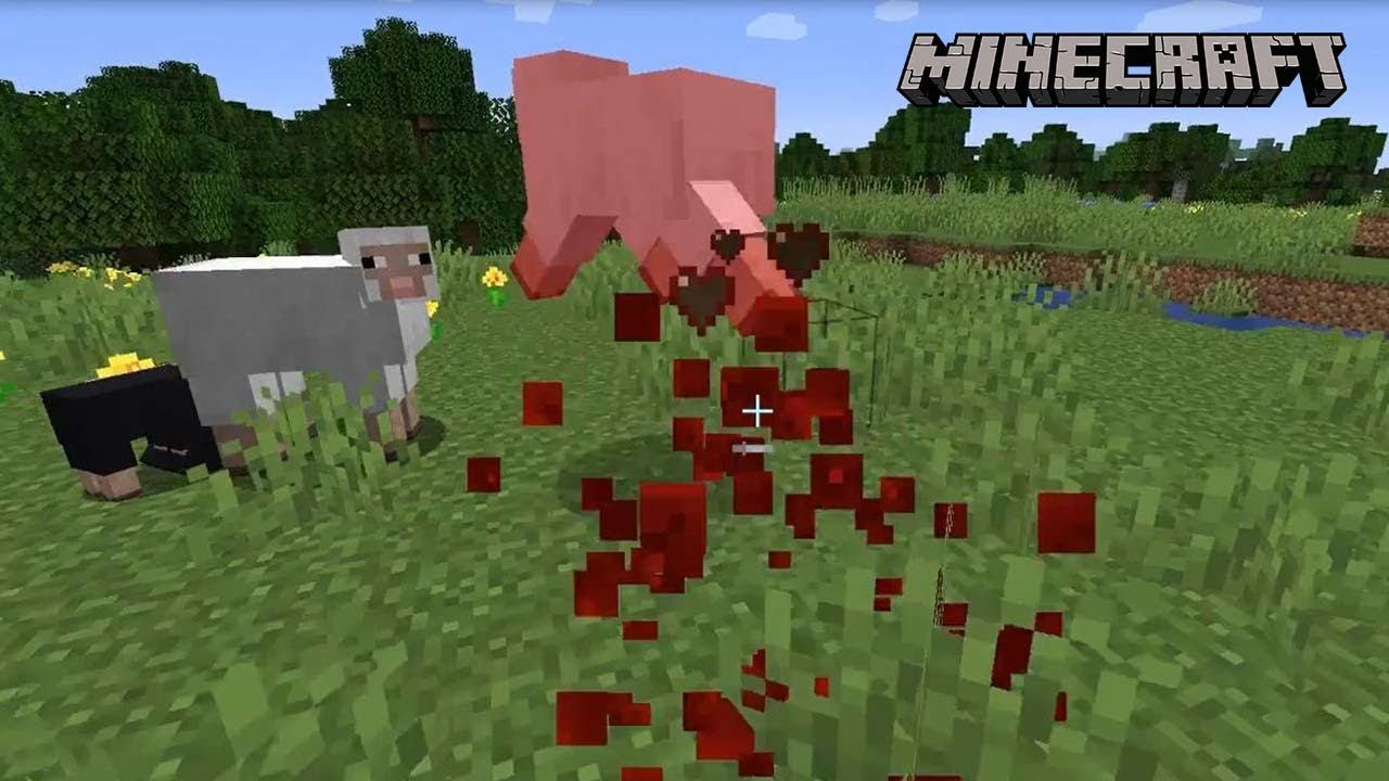 Кровь при ранении в Майнкрафт | Обзор мода Blood Particles смотреть онлайн