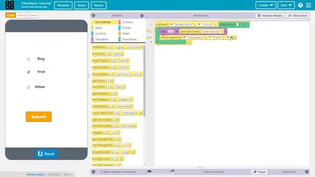 Using Check Boxes in App Lab - Code.org Beginner Project смотреть онлайн