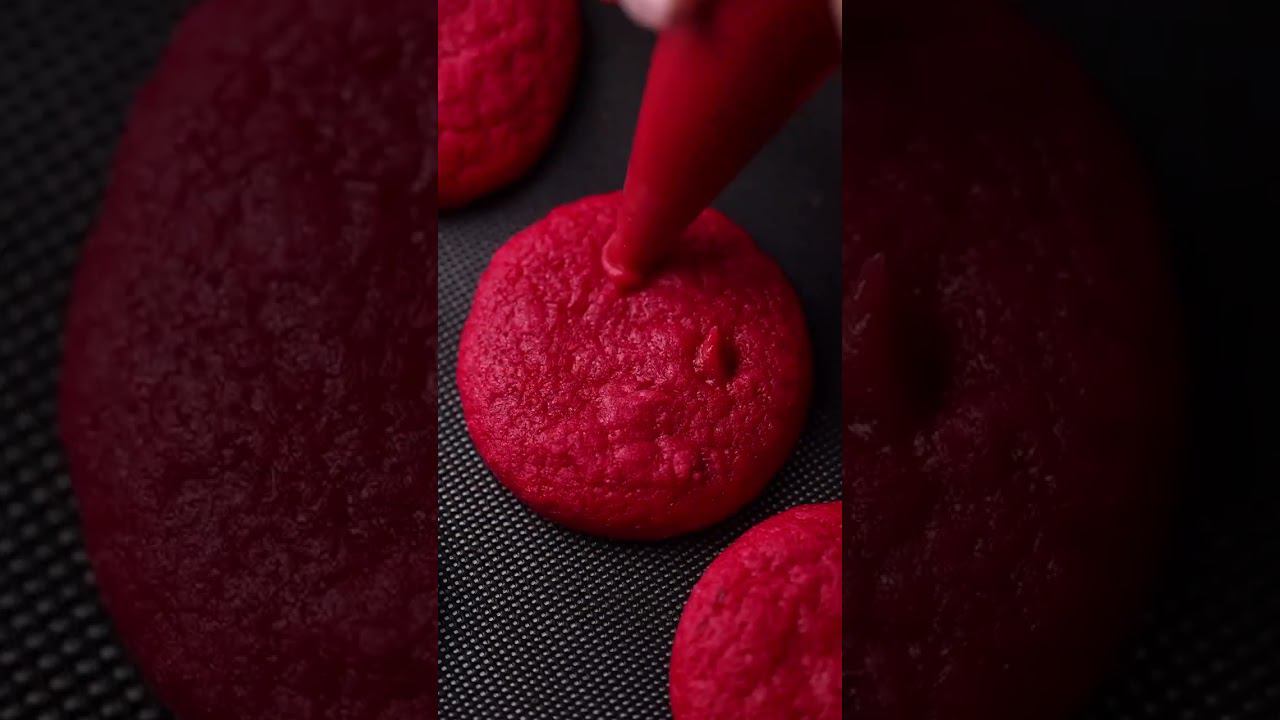 Малиновое печеньеРецепт с канала @expastrycook #рецепты #идея #печенье