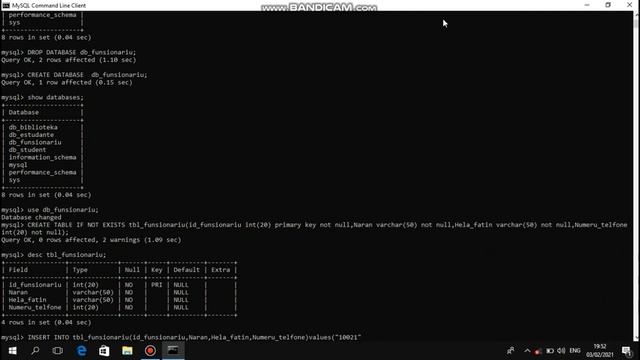 Database-(MySQL Command Line Client) смотреть онлайн
