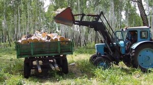 Трактор Т - 40 погрузка дров 1 часть