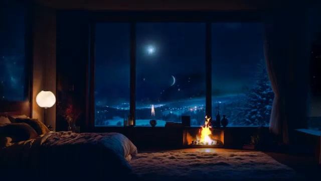 ?10 Hours Cozy Winter Cabin With Fireplace | Blizzard Sounds, You Need Peace Of Mind, Take A Break