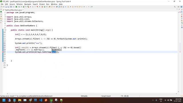 Java 8 program to print even numbers from a Array or ArrayList смотреть онлайн