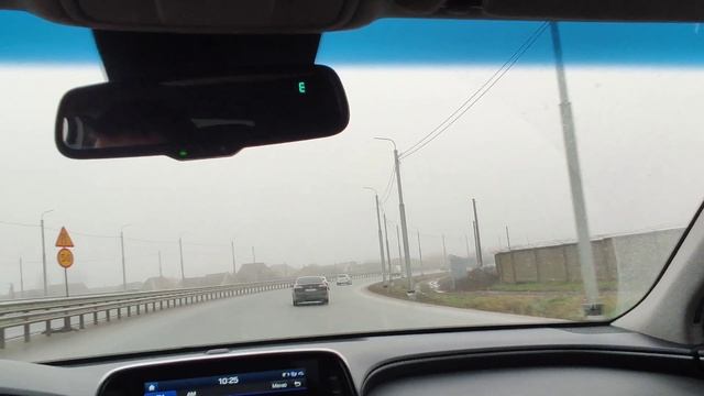 Дорогами Крыма на авто, от Евпатории до Симферополя. Аэропорт Айвазовского в тумане. Декабрь. Крым. смотреть онлайн