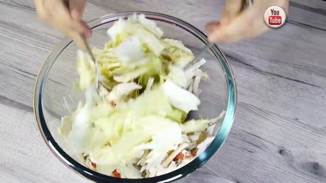 Салат ЦЕЗАРЬ с курицей и сухариками | Цезарь Таййорлаш смотреть онлайн