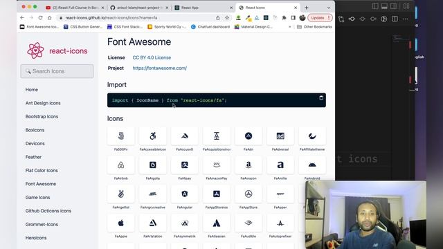 React Bangla Tutorial 18 : How to use react icons in your project смотреть онлайн