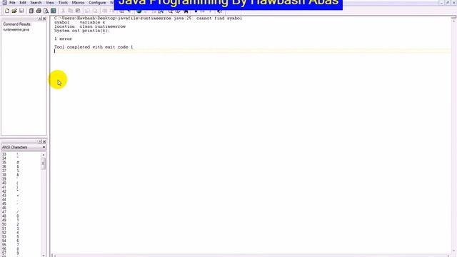 Runtime error in java :: فێربونی پرۆگرامسازی جاڤا смотреть онлайн
