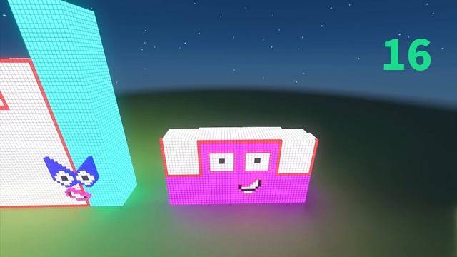 Numberblocks 1-30 But Glowing Long Video in Minecraft NUMBERBLOCKS смотреть онлайн