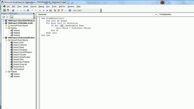 Powerful Excel VBA Macro to TRIM Selection - 2268 смотреть онлайн